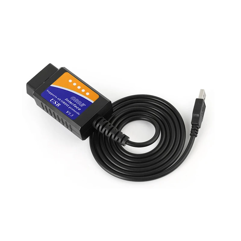 Автоматический считыватель кодов OBD/OBDII OBD2 сканер ELM327 USB автомобильный диагностический инструмент Интерфейс V1.5 Версия для кода неисправности двигателя