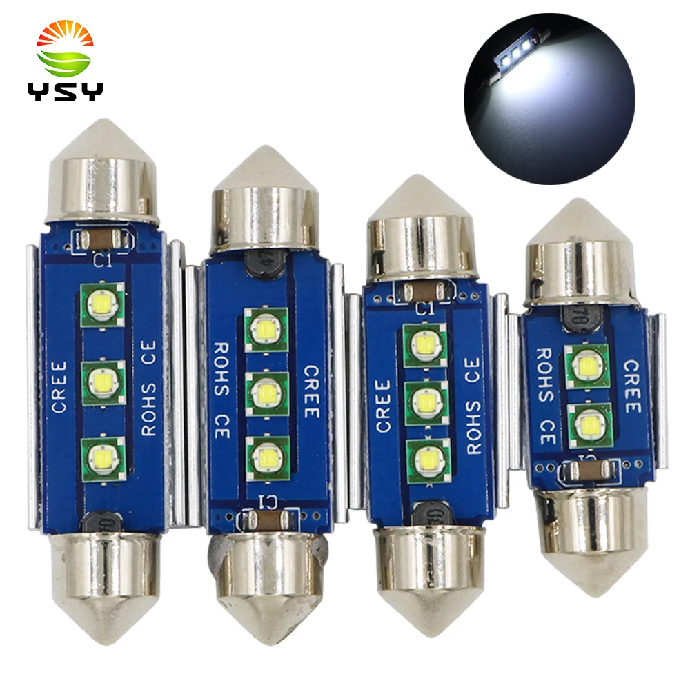 YSY 10x Высокая мощность Festoon CANBUS 31 мм 36 39 41 C5W led без ошибок 3030 2 3 LED smd интерьер чтения