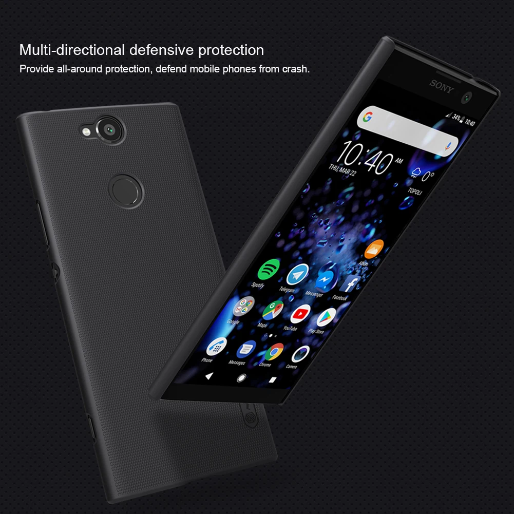 Для sony Xperia XA2 Plus чехол Nillkin матовый защитный жесткий чехол для задней панели матовый чехол для sony Xperia XA2 Plus PC Бампер Подарочный держатель