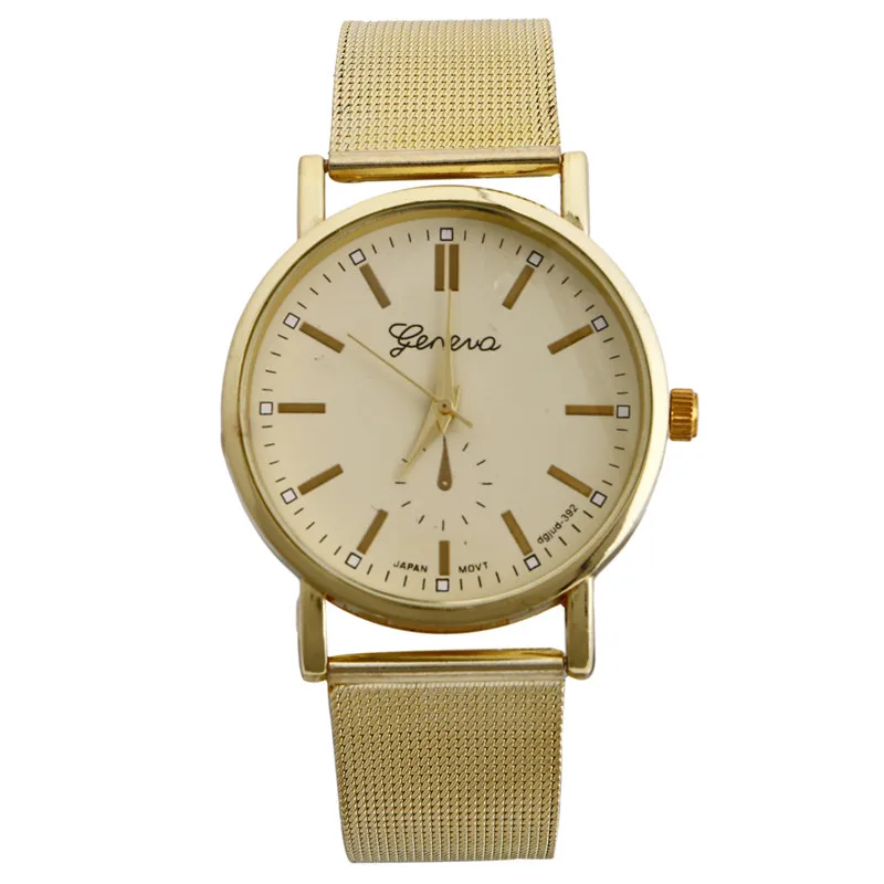 2018 Роскошные брендовые кварцевые часы унисекс классические золотые из