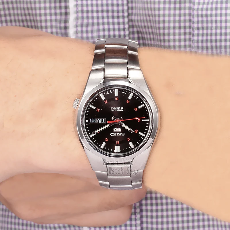 Часы SEIKO щит № 5 автоматических Weekday часы Водонепроницаемый Для мужчин  игровая доска объявлений SNK617K1 | Наручные часы | АлиЭкспресс