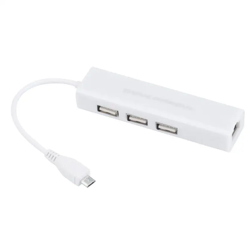 Заводская цена MOSUNX Micro USB для сети LAN Ethernet RJ45 адаптер с 3 портами 2 0 концентратор