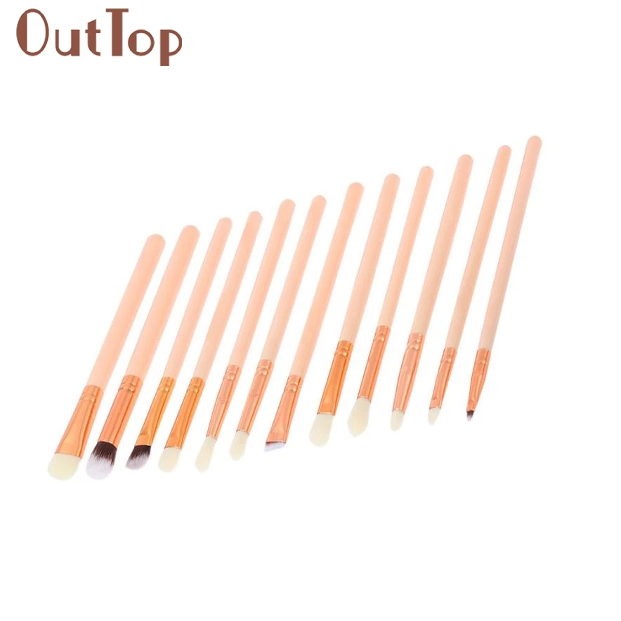 Новинка 2019 набор кистей для бровей и теней век из розового золота 12 шт. макияжа