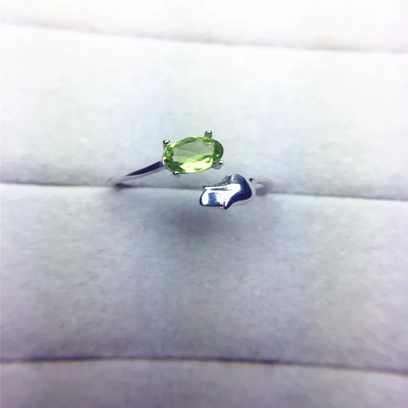

Green Peridot Anniversary Ring Jewelry For Women Real 925 Sterling Silver Vantage Gift