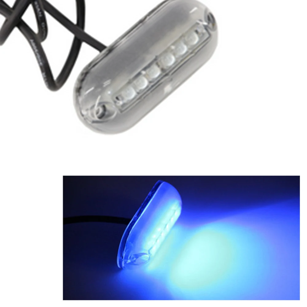 

Blue Light 12V 6 LED Underwater Fishing Lamp Boat Light Bulb For Marine Boat Yacht Fishing Accessories