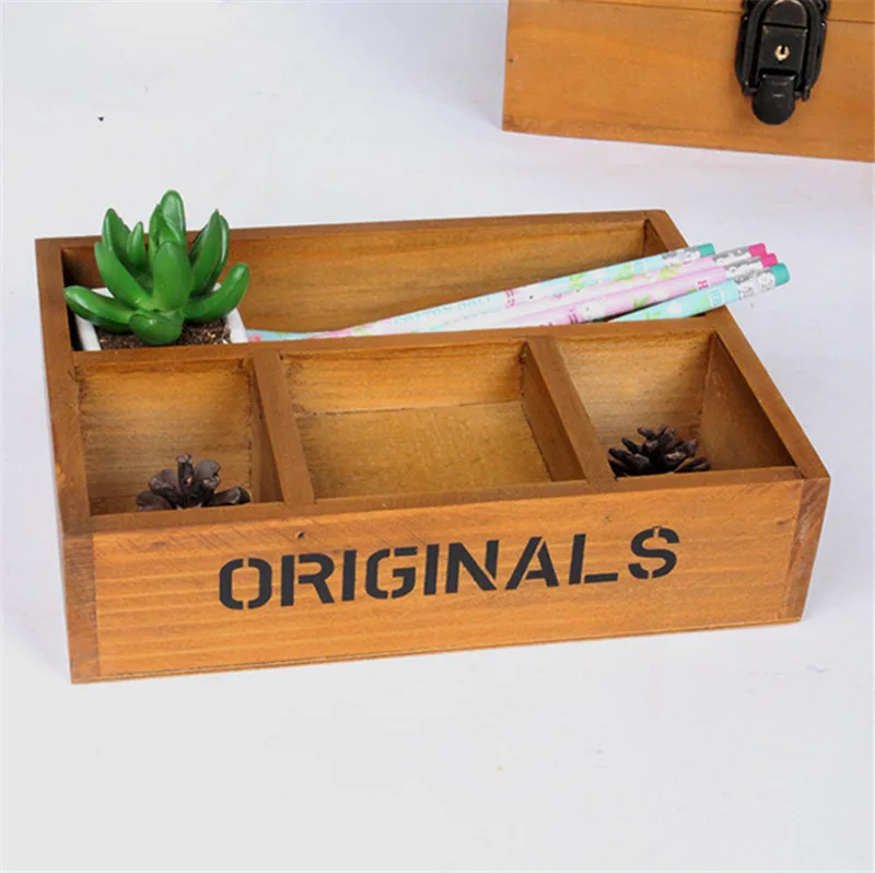 Wood Storage Boxes Household Decoration Natural Wooden Desktop Stprage Organizer Handmad Box | Дом и сад
