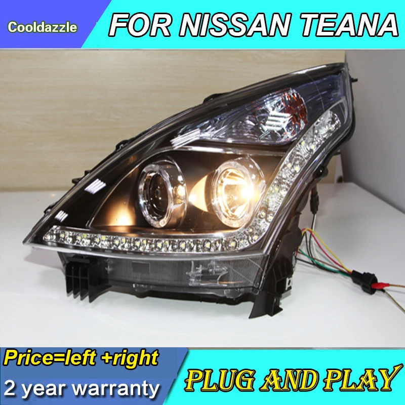 Светодиодный ные фары для Nissan Teana передние 2008 2009 2010 2011 года дневные ходовые огни
