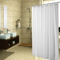 high grade plain polyester waterproof shower curtain bathroom partition curtain white black light blue shower curtain cloth