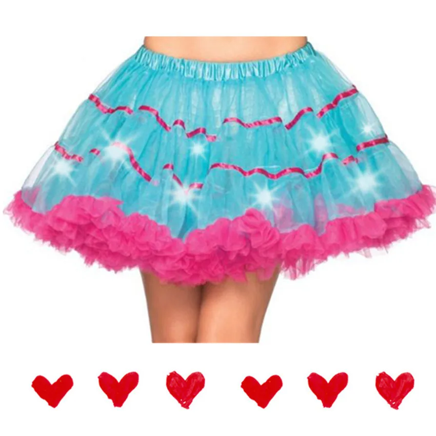 Abbille Sexy Fashion пушистый юбка-пачка взрослых Для женщин Pettiskirt вечерние танцевальные