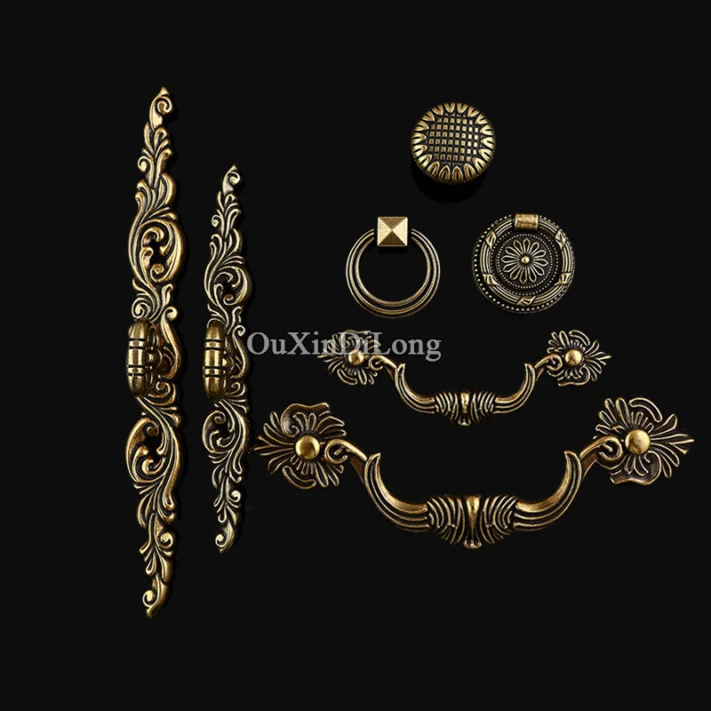 2 шт. дверные ручки из цинкового сплава в винтажном ретро стиле европейская