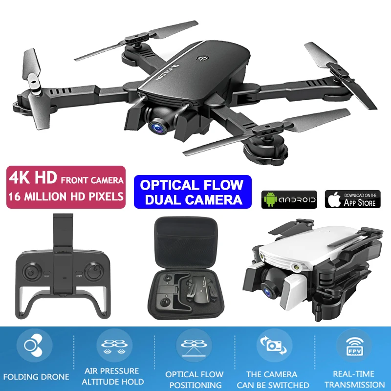 Дрон 4 K Дроны с камерой HD WiFi FPV оптическое позиционирование потока двойная камера