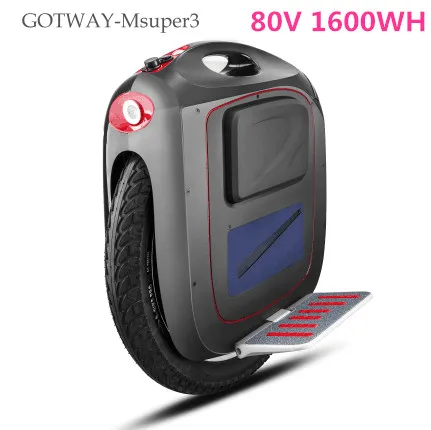 1600WH 84V Gotway Msuper3 18 ''одно колесо hoverboard 1500 Вт Двигатель 820WH высокое Скорость 50 км/ч диапазон 50-70 км тяга App - Цвет: 1600WH 84V