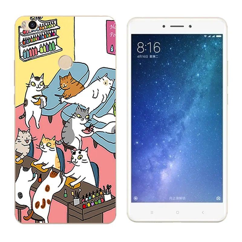 for Xiaomi Mi Max2 Case Scenery Cover Silicone Pine Printing Max 2 Phone Cases Xiomi |