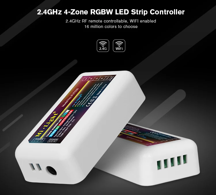 4 зоны FUT038 6A/канал MiLight 2 г RF Беспроводной с меняющимися RGB цветами RGBW светодиодный