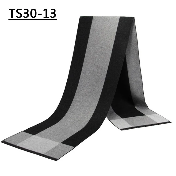 TS30 - 13 YISHLINE, модные, 180X30 см, Толстые мужские шарфы, зимние, мягкие, мужские, кашемировые, вискозные, с кисточками, шарф, модальный, подарок для отца и мужчины - Цвет: TS30 - 13