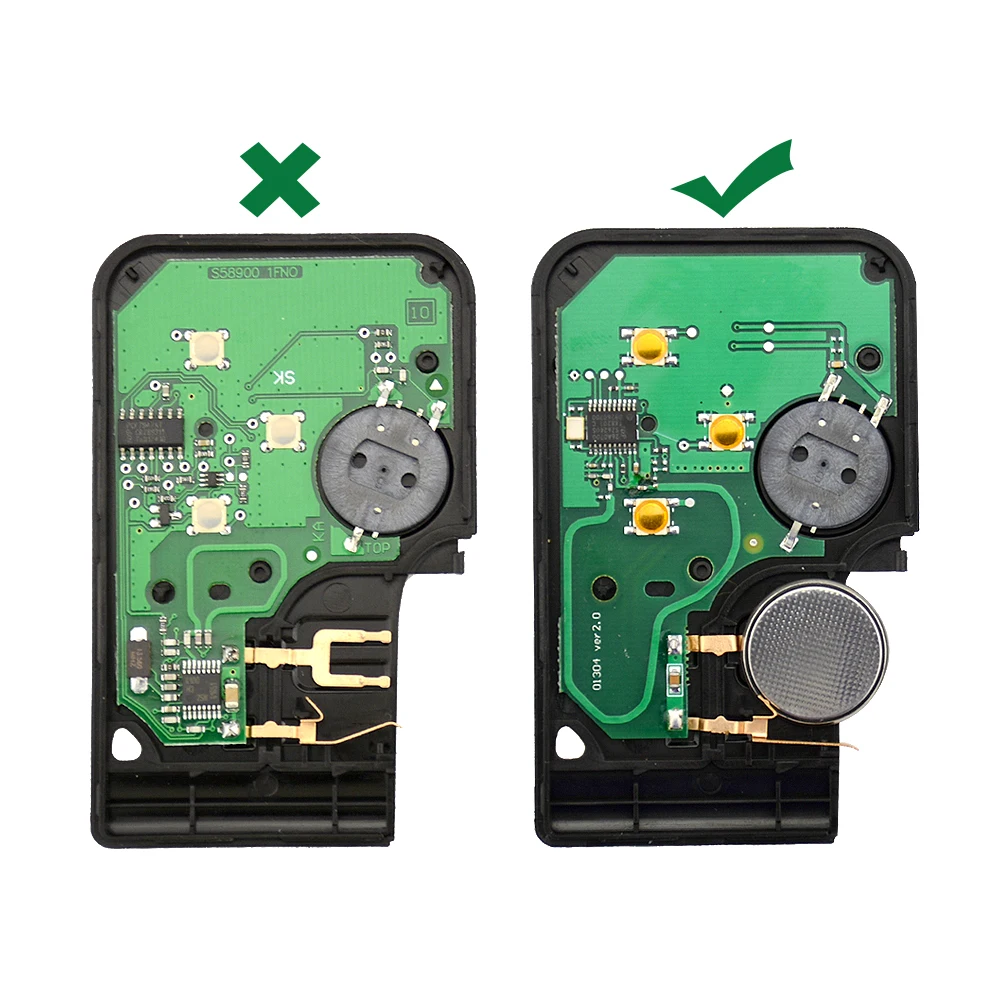 OkeyTech 433 МГц ID46 PCF7947 чип 3 белый Buttton с аварийным ключом для Renault Megane Scenic смарт карта