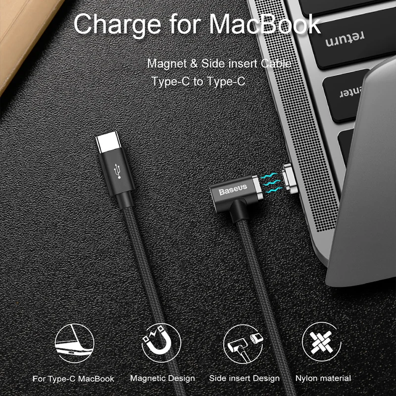 86 W магнитное Тип usb C кабель для Macbook Тип C USB-C локоть кабель для зарядного устройства для samsung S8 S9 PD 3,0 Quick Charge кабель с разъемом usb-c
