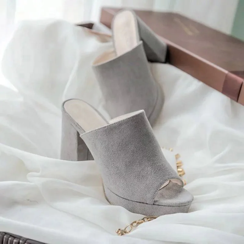 HEE GRAND/летние пикантные туфли на платформе и высоком каблуке из искусственной