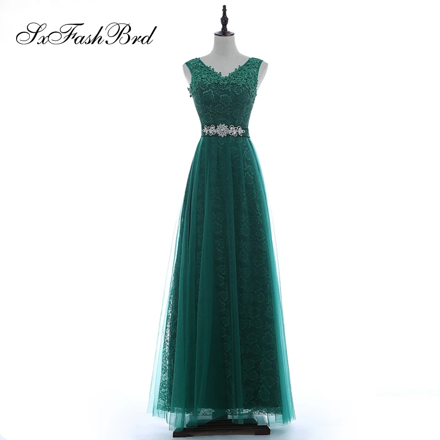 Robe Longue Soiree Простые платья De Gala Largos Elegantes с аппликацией и v-образным вырезом Длинные