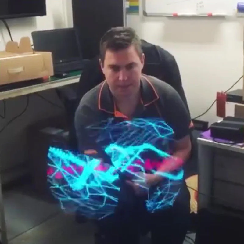 ZMHEGW 3D Голограмма рекламный дисплей светодиодный вентилятор голографическое