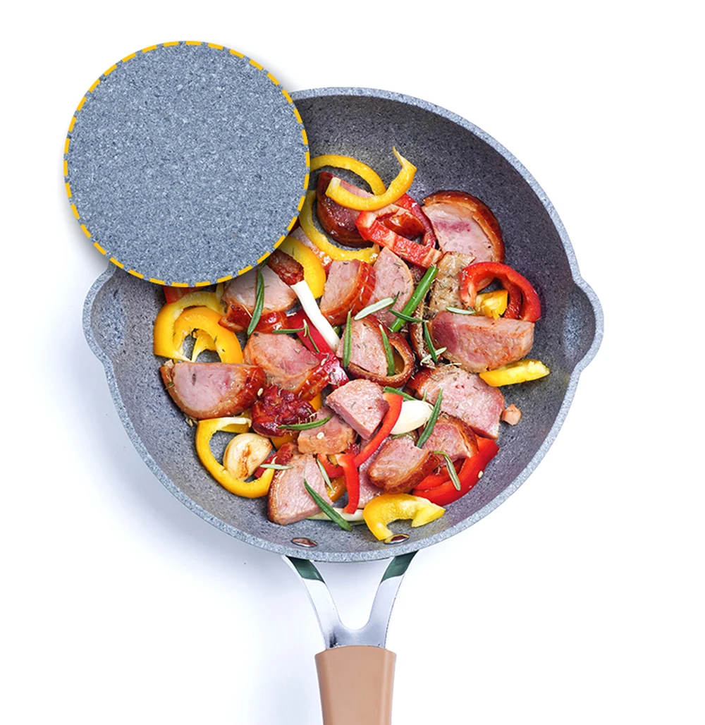 24 см сковороды антипригарные глубокая жаровни и гриль приготовления омлет