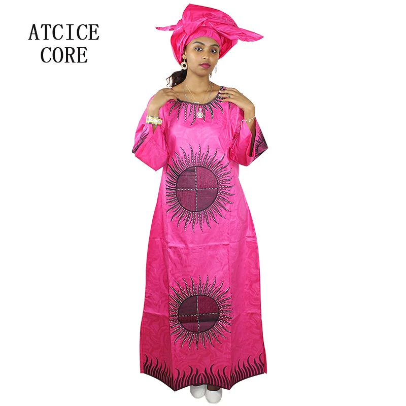 Женские платья из 100% хлопка в африканском стиле с вышивкой Дашики Базина Рише