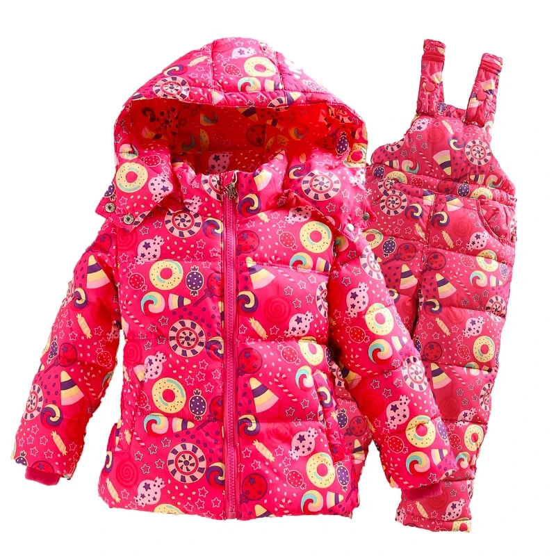 2018 зимний детский комплект одежды лыжный костюм комбинезон модное пуховое