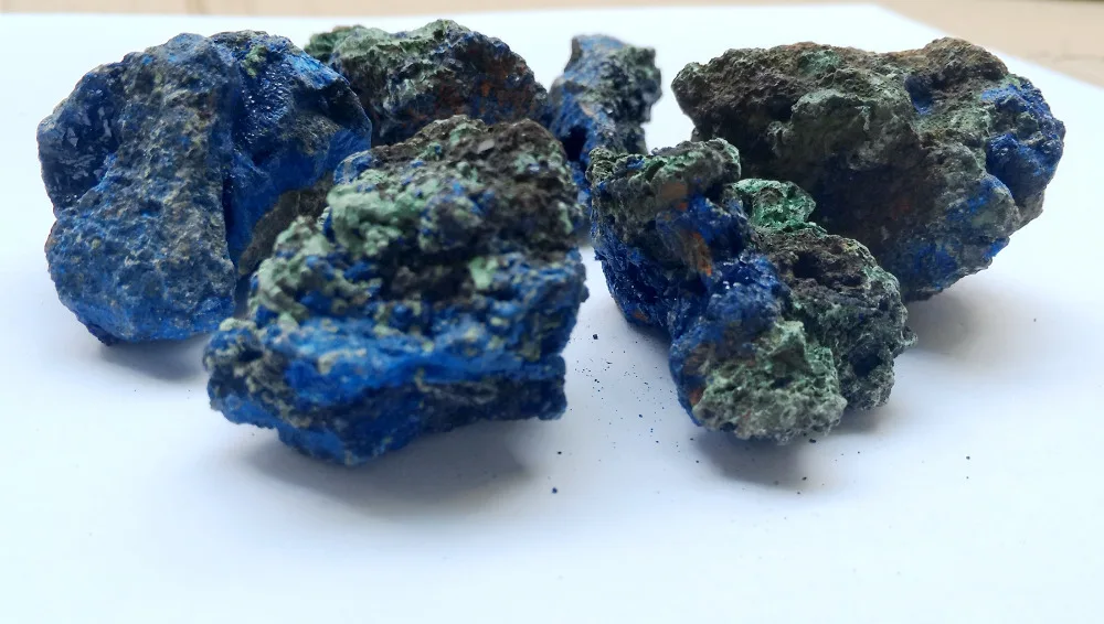 1lb(450 г) сырой Азурит Малахитовый камень натуральные кристаллы для кабирования, лапидария, полировки, обертывания проволоки, лечения кристаллов рейки