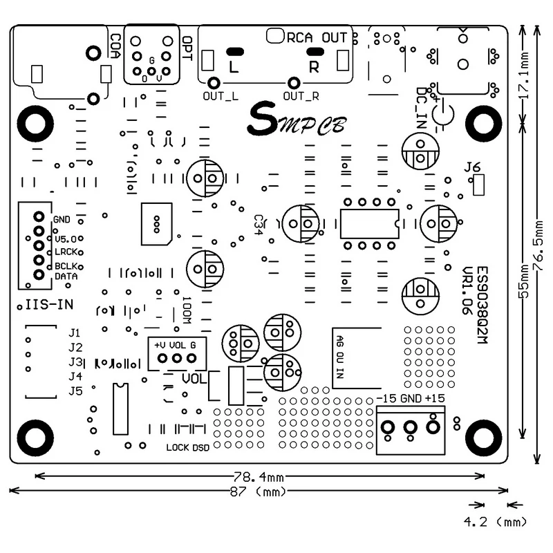 Lusya ES9038 Q2M DAC DSD Декодер коаксиальный волокно DOP для hifi усилитель аудио поддержка IIS DSD 384 кГц B2-001