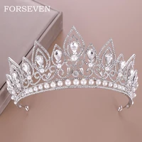 crystal pearl crown and tiaras bride hair accessories wedding hair jewelry crown head ornaments wedding accesorios mujer