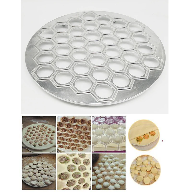 Клецки плесень 37 отверстия кухонные приспособления для выпечки DIY Алюминий сплав чайник тесто пресс для Пельмени Формы для выпечки необходимые инструменты