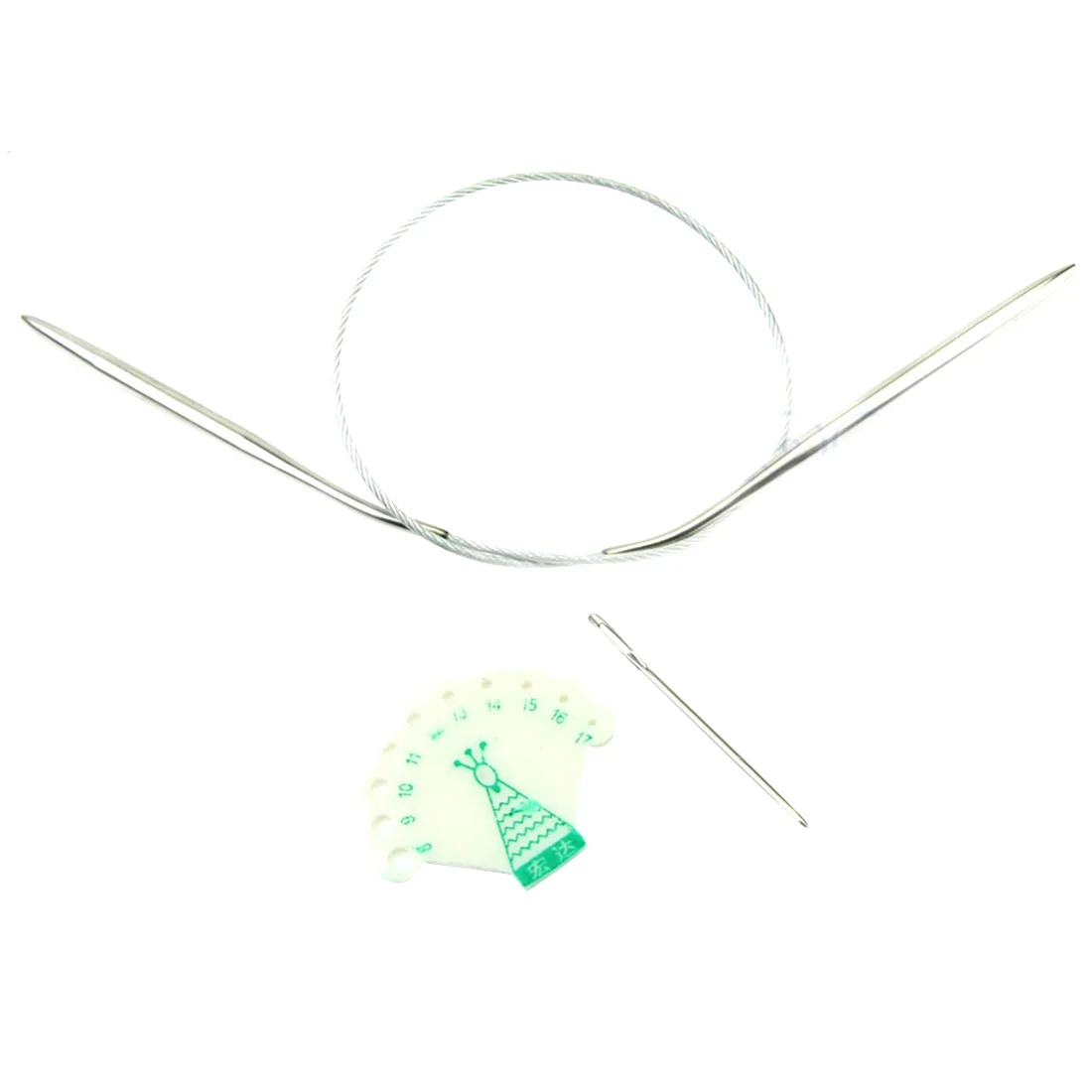 

New 43/65/80CM 13 Sizes Stainless Steel Knit Hook Hand Crafts Tools Circular Knitting Needles Crochet Supplies Accessories