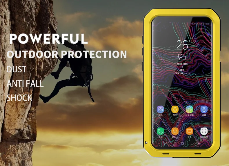 Анти шок Hybrid Tough тяжелый металл Броня чехол противоударный для samsung Galaxy S9 S8 плюс S7