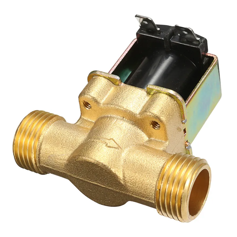 Becornce G1/2 латунный Электрический Соленоидный клапан 220V G3/4 ''переключатель потока воды воздуха на входе для солнечного водонагревателя клапан