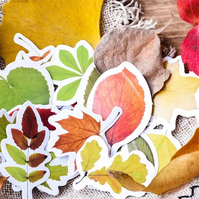 46 штук упак. листья серии Скрапбукинг наклейки растительный рост дневник DIY