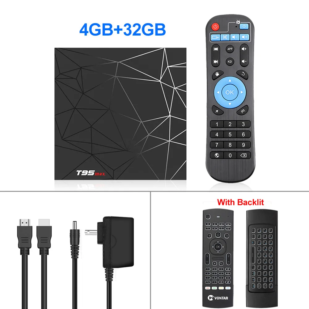 4G32G MX3 T95MAX Android 9,0 ТВ приставка Allwinner H6 Четырехъядерный 4 ГБ ОЗУ 64 Гб ПЗУ 2G/16G H.265 6K медиаплеер T95 MAX 2,4G Wifi телеприставка - Цвет: 4G32G MX3
