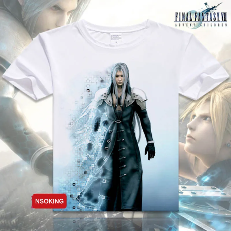 Final Fantasy футболка популярная для костюмированной вечеринки с изображением облака