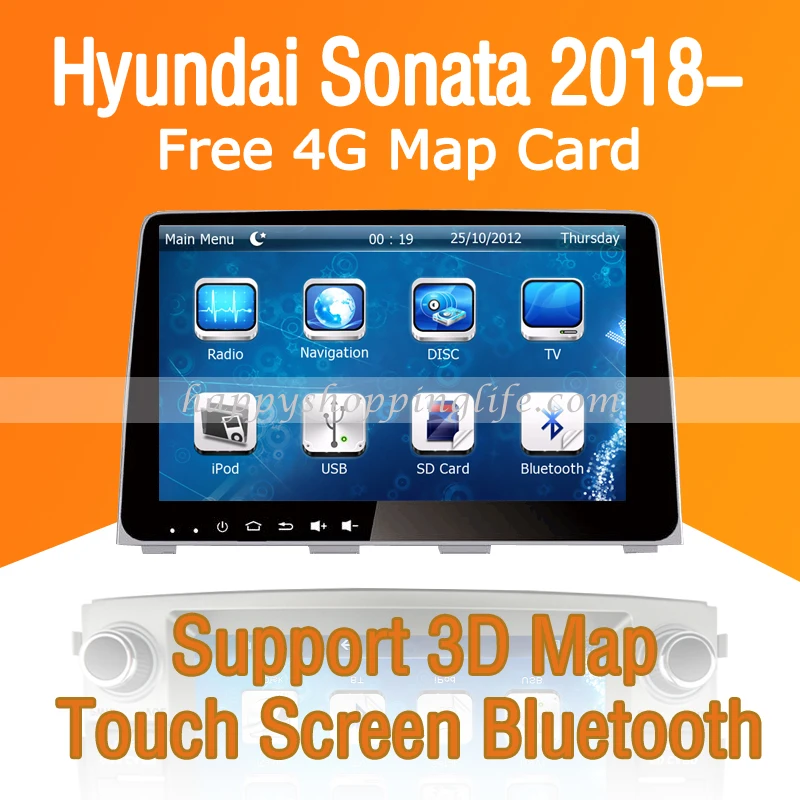 9 &quotавтомобильный стерео для hyundai Sonata 2018 2019 Радио мультимедийный плеер gps