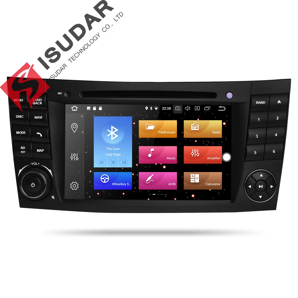 Isudar Автомагнитола 2 Din с 7 Дюймовым Экраном на Android 8.0 Для