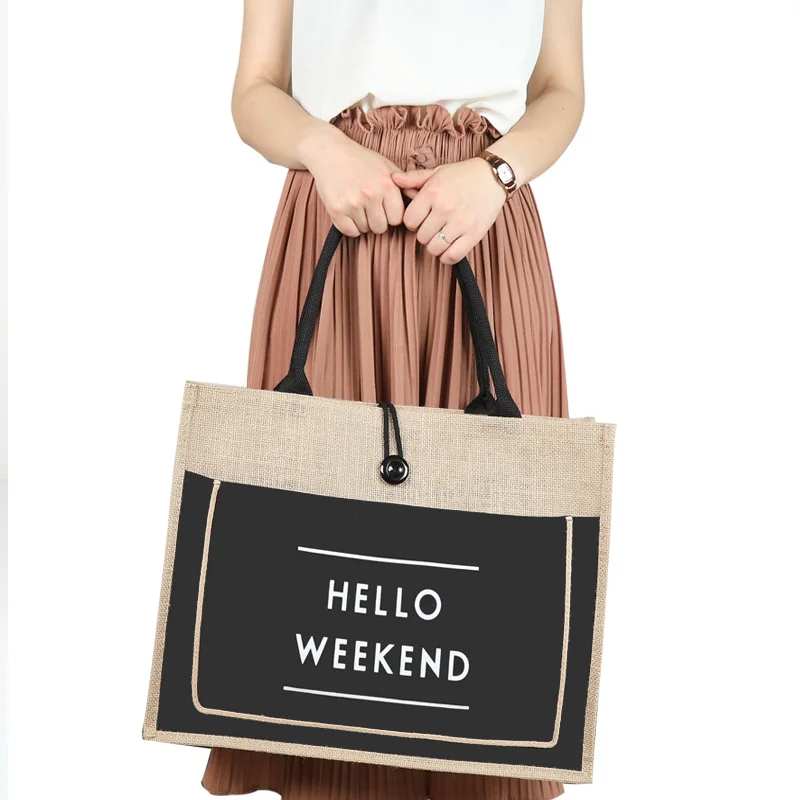 Льняная роскошная сумка Большая вместительная Женская Повседневная на плечо |