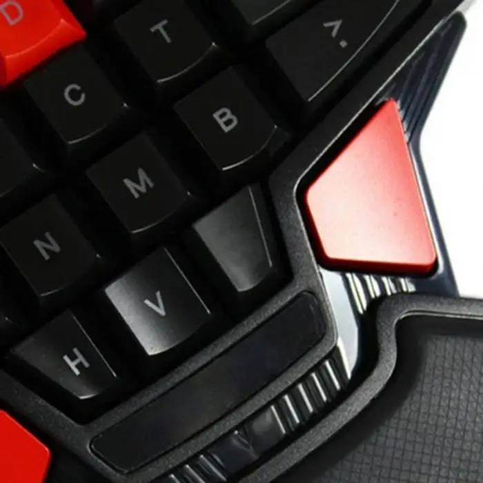 USB Проводная игровая клавиатура с двойным космическим ключом для работы одной рукой для портативных ПК