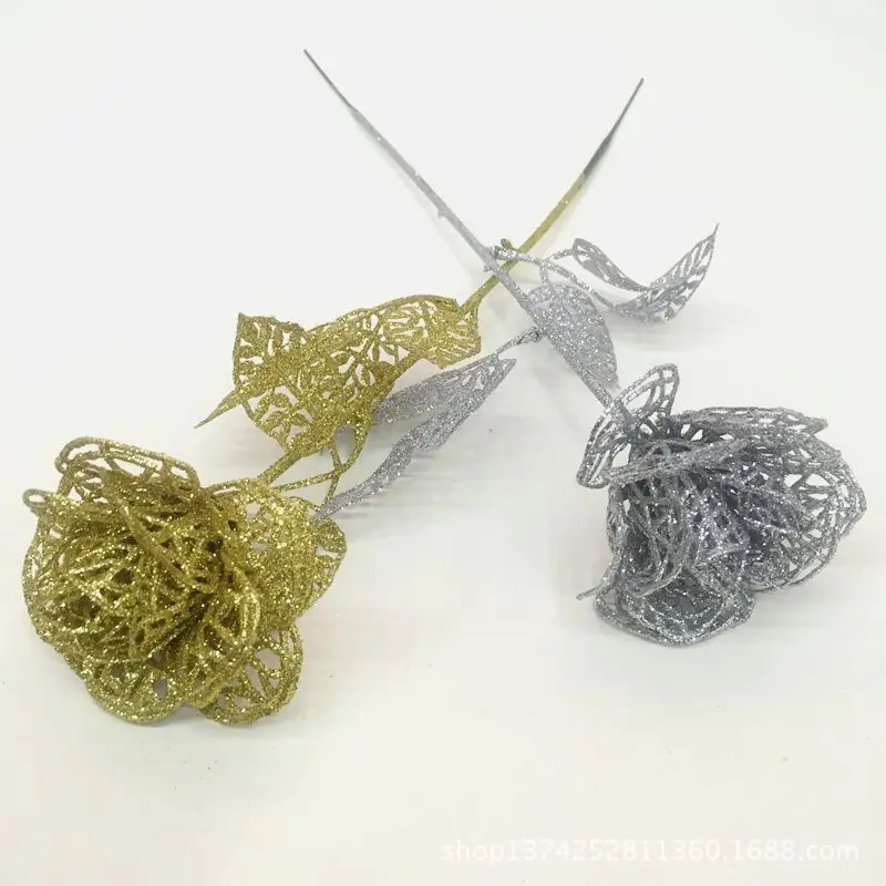 

Artificial rose gold flower simulation artificial flower squid bouquet flower home wedding party decoration DIY holiday gift