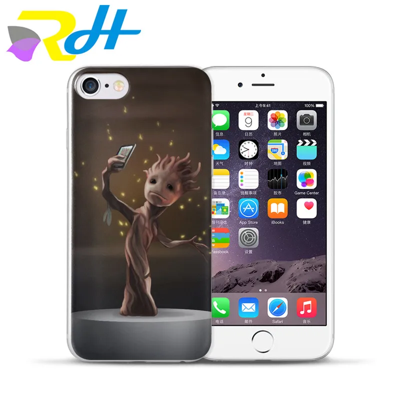 1 Для iphone 7 7Plus 6S 8 Plus X Xr Xs Max 5S SE Мягкие силиконовые чехлы для телефонов задняя крышка Капа для стражи Галактики Vol. 2 Baby - Цвет: 1