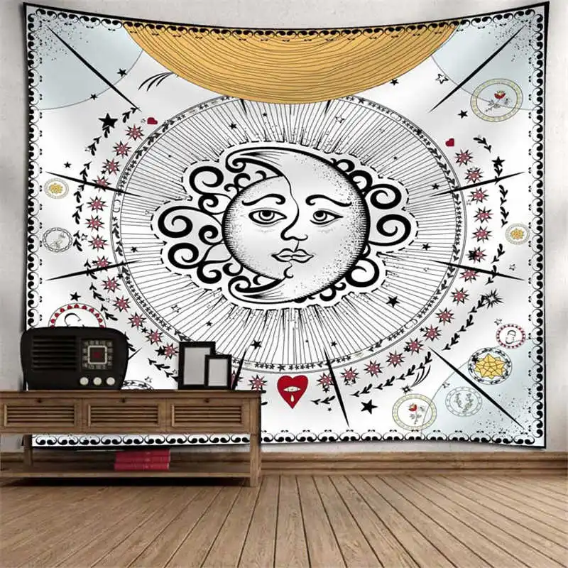 wall tapestry polyester mandala towel moroccan gabilenovye on the sun moon eyes palm energy | Дом и сад