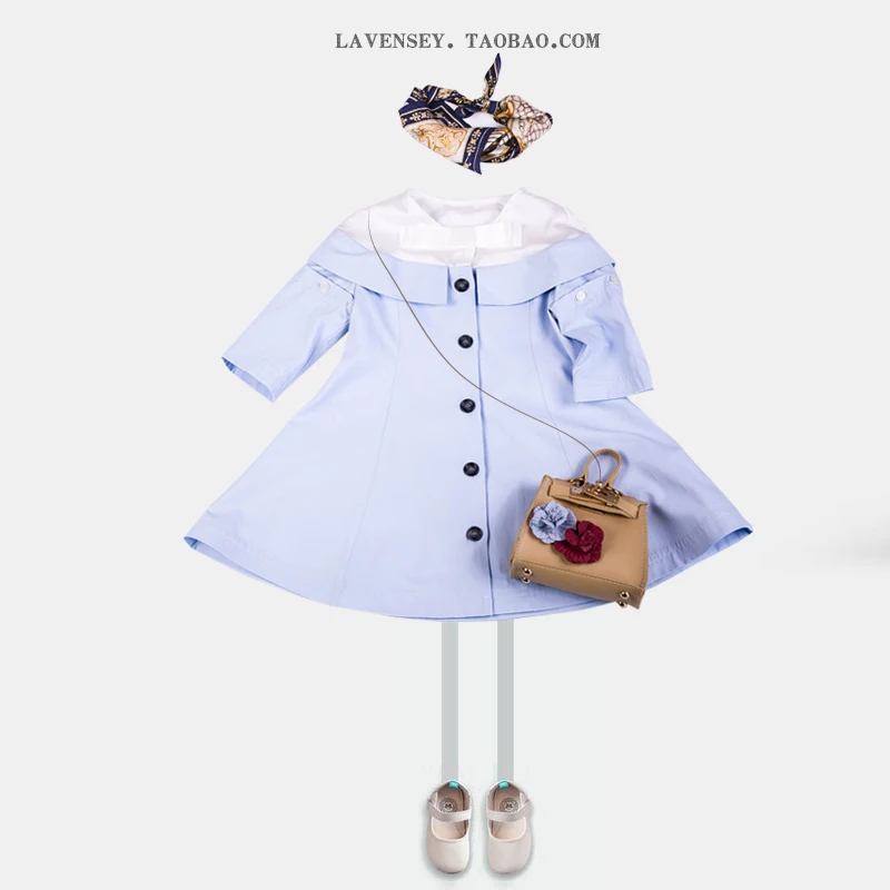 Lavensey Children Clothes Casual Dresses For Girls Short Sleeve Round Neck Collar Dress Comfortable 100% Cotton Girl | Детская одежда и
