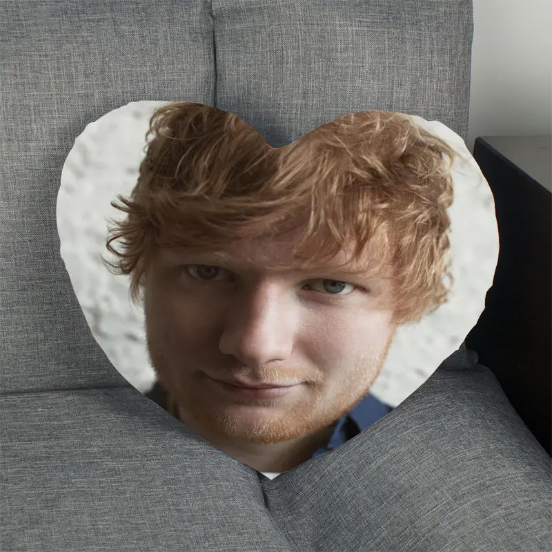 14 Новое поступление заказной Ed Sheeran Наволочка на молнии Обложка ДЕТЕКТИВНАЯ подушка в форме сердечка крышка спальня свадебное украшение - Цвет: 14