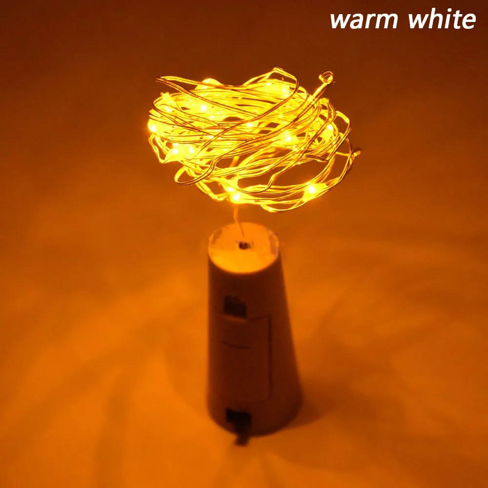warm white Z10 2 м 20 светодиодный светильник в форме пробки бутылка затвор свет стекло вино светодиодный светильник s для бара Рождество Свадьба украшение дома 5 цветов - Испускаемый цвет: warm white