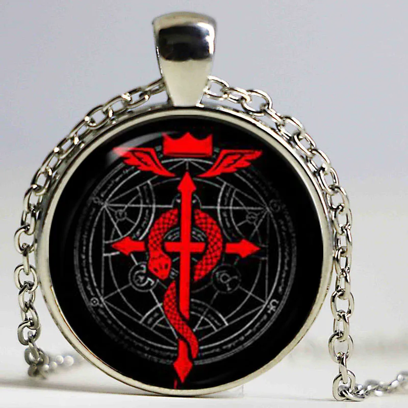 Fullmetal alchemist necklace edward pendant handmade jewelry for men | Necklace