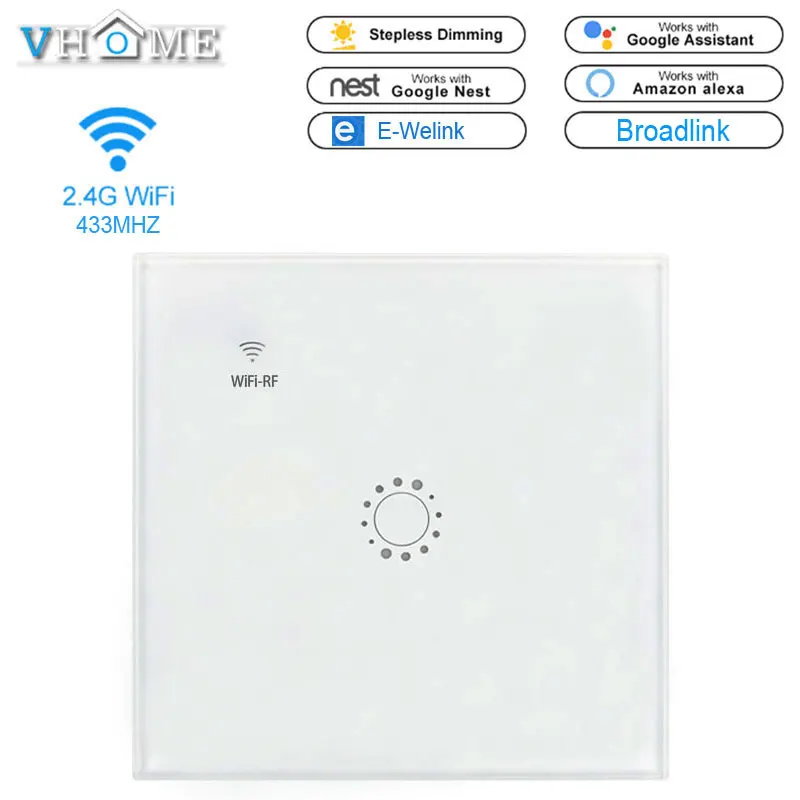 Отеля vhome пролегает Smart переключатель Wi-Fi ЕС Стандартный RF433mhz + Wifi Беспроводной