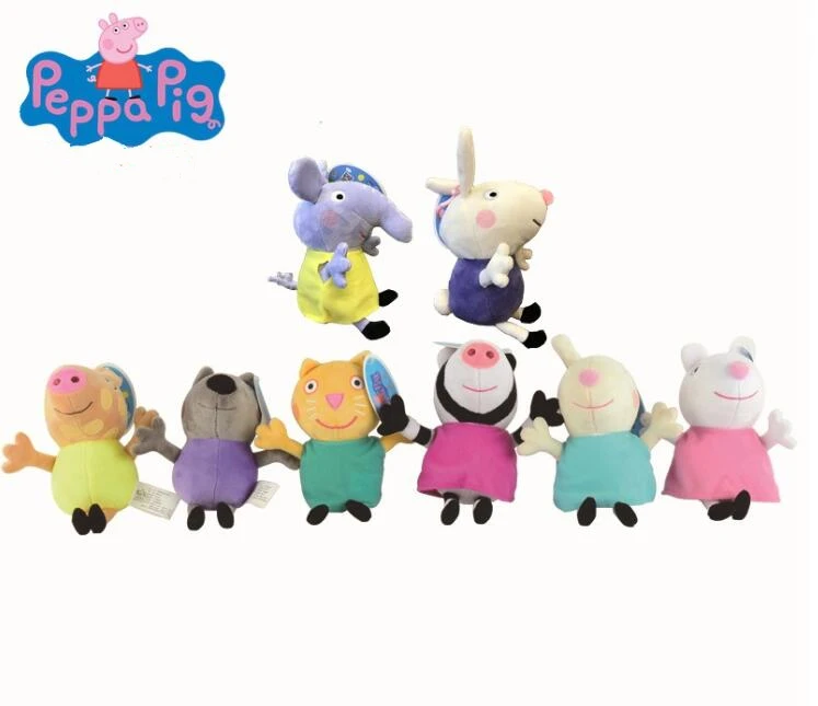 Бренд Свинка Пеппа Плюшевые игрушки 19 см Peppa Джордж семья Мягкая кукла Друзья